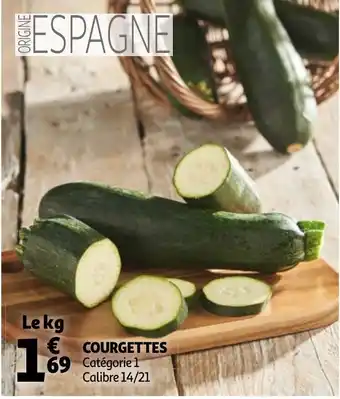 Auchan Courgettes offre