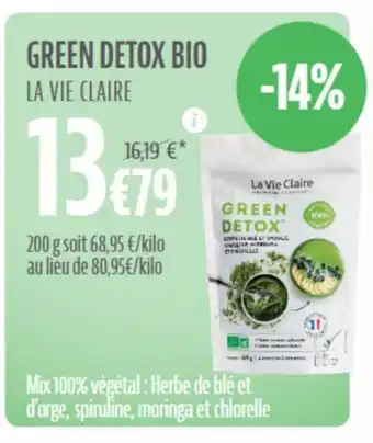 La Vie Claire Green detox bio offre