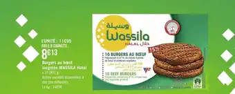 Casino Supermarchés Burgers au boeuf surgelés wassila halal offre