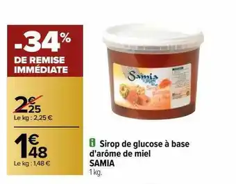 Carrefour Sirop de glucose à base d'arôme de miel samia offre