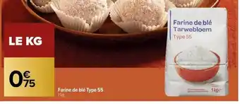 Carrefour Farine de blé type 55 offre