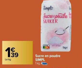 Sucre en poudre simpl