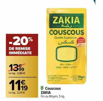 Carrefour Couscous zakia offre