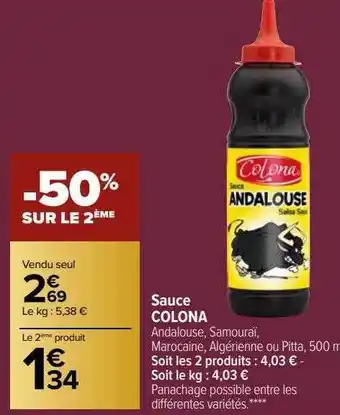 Carrefour Sauce colona offre