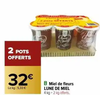 Carrefour Miel de fleurs lune de miel offre