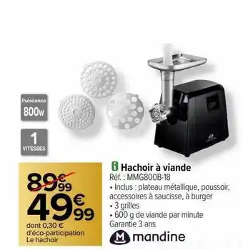 Carrefour Hachoir à viande mandine offre