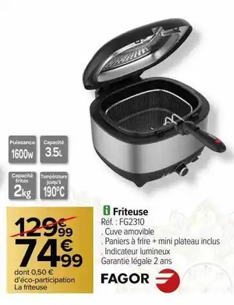 Carrefour Friteuse fagor offre