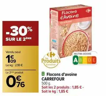 Carrefour Flocons d'avoine carrefour offre