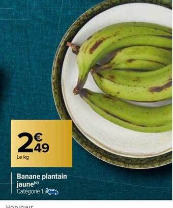 Carrefour Banane plantain jaune offre