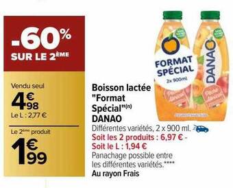 Carrefour Boisson lactée offre