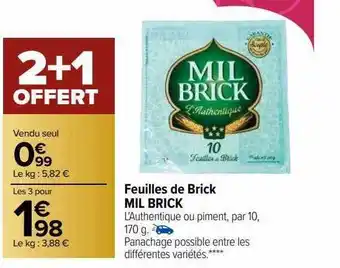 Carrefour Feuilles de brick mil brick offre