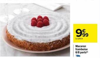 Carrefour Macaron framboise 6-8 parts offre