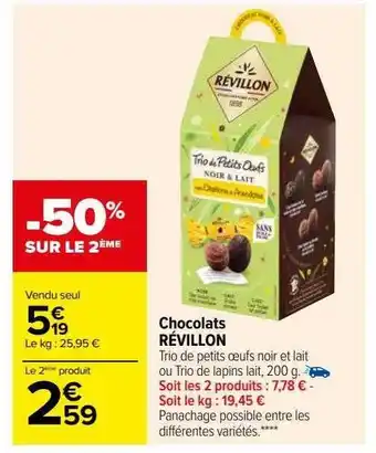 Carrefour Chocolats révillon offre