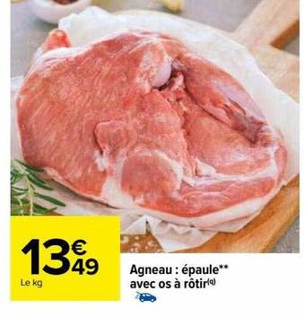 Carrefour Agneau : épaule**avec os à rôtir offre