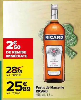 Pastis de marseille ricard