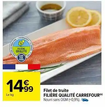 Carrefour Filet de truite filière qualité carrefour offre