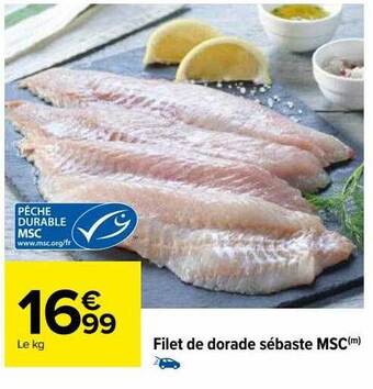 Filet de dorade sébaste msc
