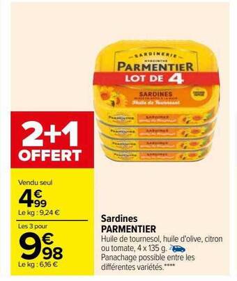 Carrefour Sardines parmentier offre