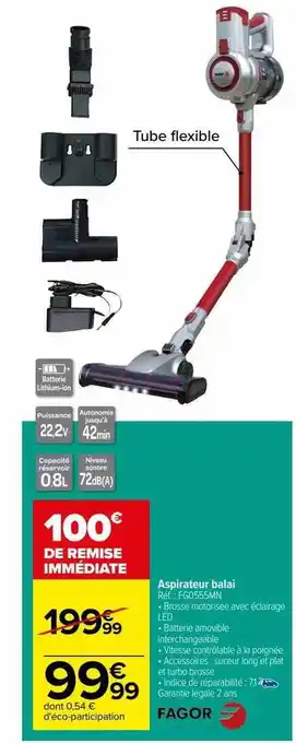 Carrefour Aspirateur balai fagor offre