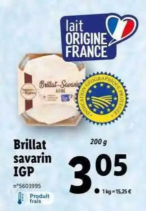 Lidl Brillat savarin igp offre