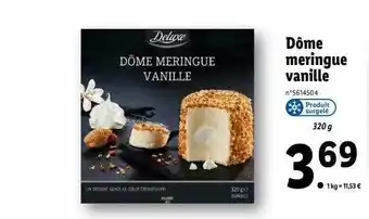 Lidl Dôme meringue vanille deluxe offre