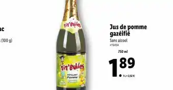 Lidl Jus de pomme gazéifié offre