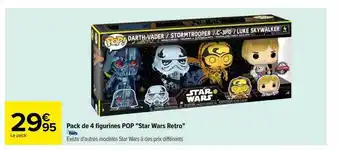 Carrefour Pack de 4 figurines pop offre