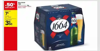 Carrefour Bière blonde 1664 offre