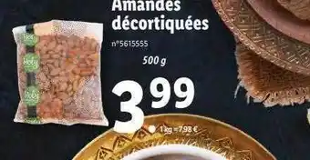 Amandes décortiquées