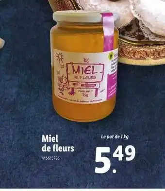 Lidl Miel de fleurs offre