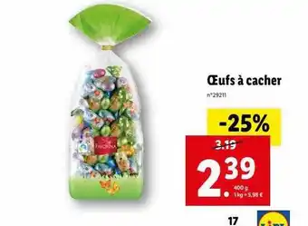 Lidl Œufs à cacher favorina offre