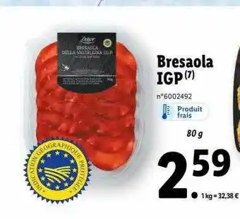 Lidl Bresaola igp deluxe offre
