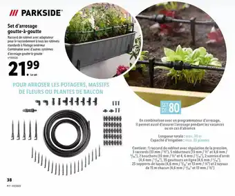 Lidl Set d'arrosage goutte-à-goutte parkside offre