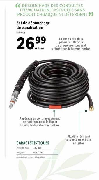 Set de débouchage de canalisation