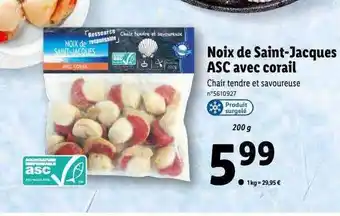 Lidl Noix de saint-jacques asc avec corail offre