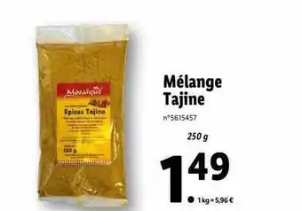 Lidl Mélange tajine offre