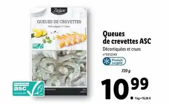 Lidl Queues de crevettes asc deluxe offre