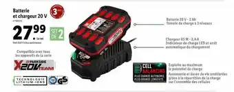 Lidl Batterie et chargeur 20v parkside offre