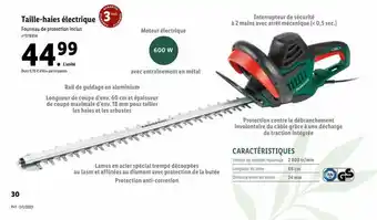 Lidl Taille-haies électrique parkside offre
