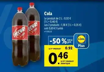 Lidl Cola freeway offre