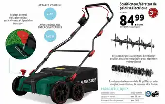 Scarificateur-aérateur de pelouse électrique parkside