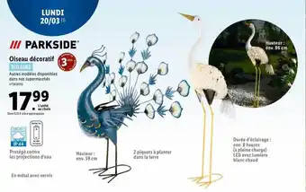 Lidl Oiseau décoratif parkside offre