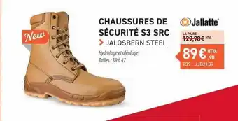 Chaussures de sécurité s3 src jallatte