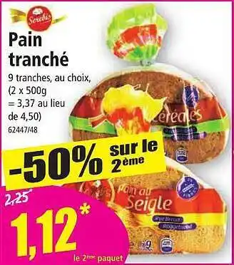 Norma Pain tranché offre