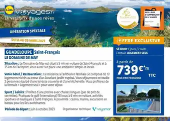 Lidl Guadeloupe saint-françois : le domaine de may offre