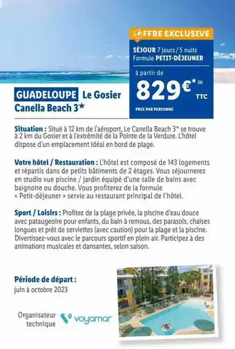 Guadeloupe le gosier : canella beach 3*