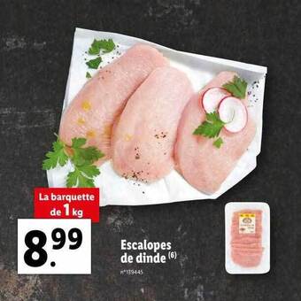 Lidl Escalopes de dinde offre