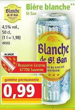 Norma Bière blanche st san offre