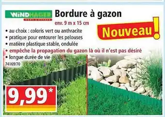 Norma Bordure à gazon windhager offre