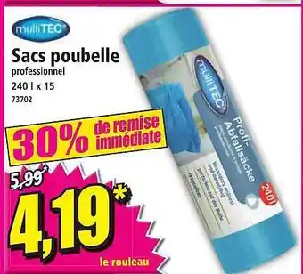 Norma Sacs poubelle multi tec offre